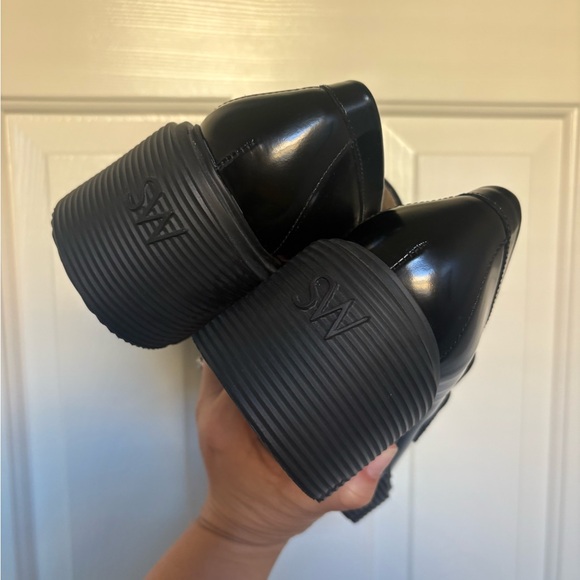 Stuart Weitzman Black Platform Loafers | Chunky Lug Sole | Size 10 NEW - Picture 4 of 5